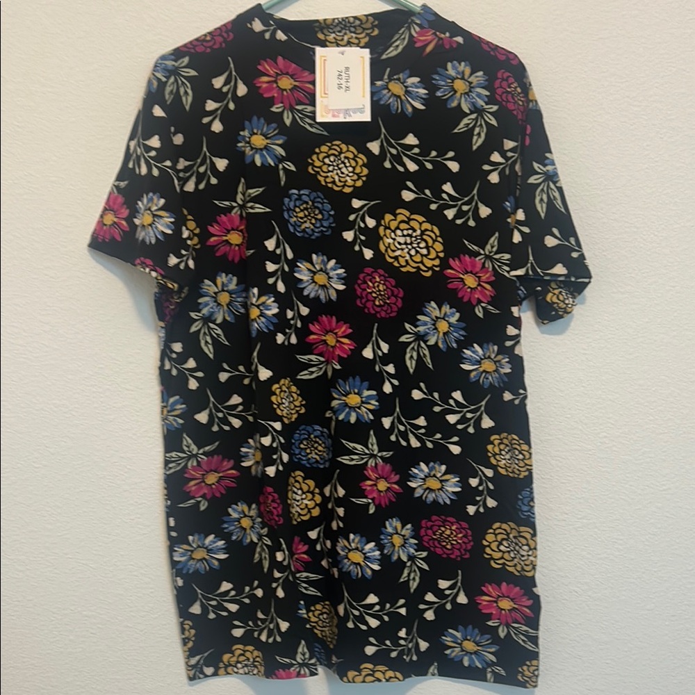 Floral Black Shirt